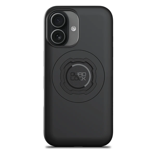 Zadní strana pouzdra Quad Lock MAG pro iPhone 17 s paticí Quad Lock a černým kroužkem MAG Ring