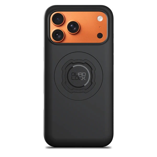 Zadní strana pouzdra Quad Lock MAG pro iPhone 17 Pro Max s paticí Quad Lock a černým kroužkem MAG Ring