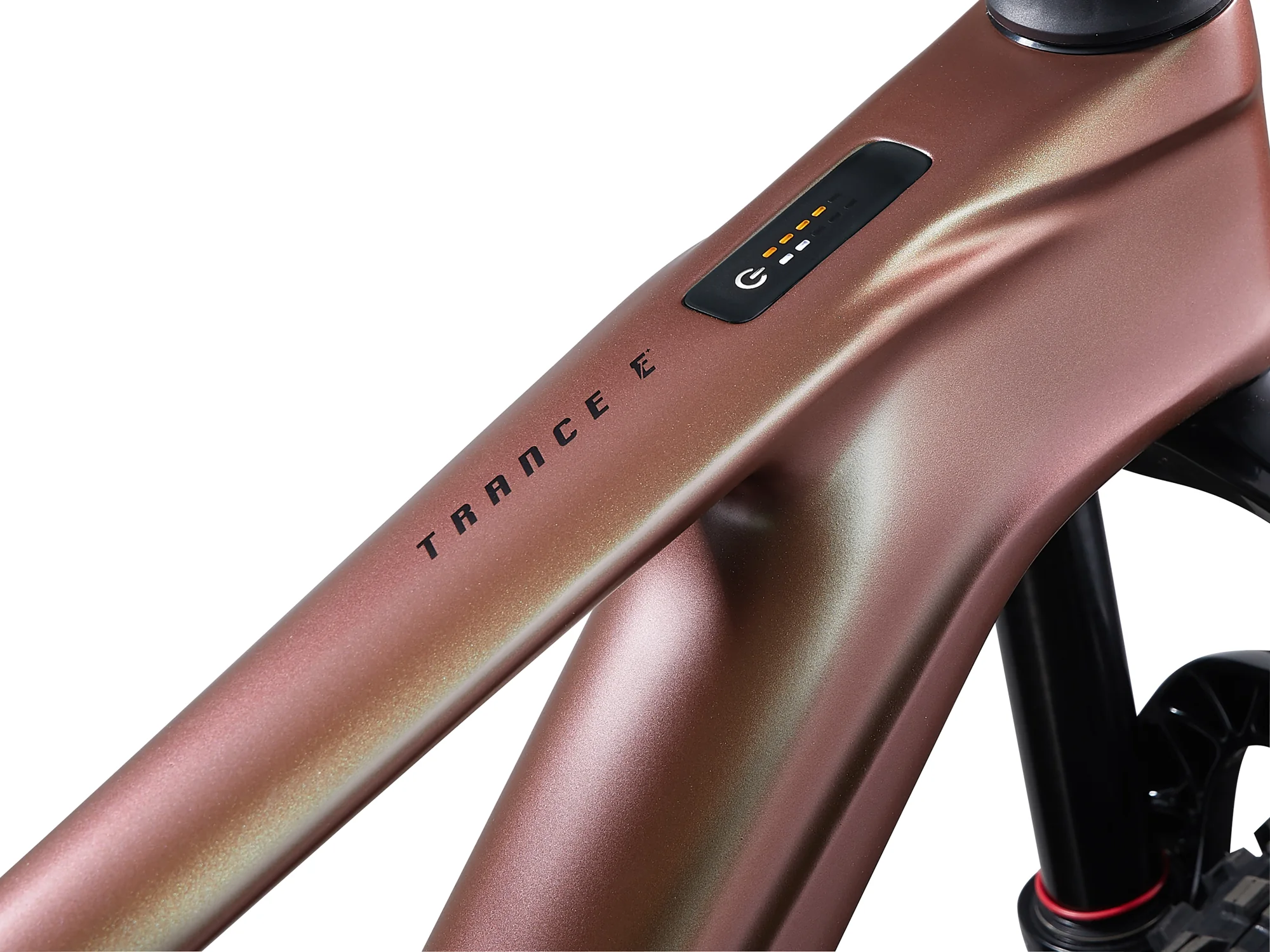 Tlačítko RideControl GO s LED diodami v horní rámové trubce elektrokola Giant Trance X Advanced E+ Elite 3