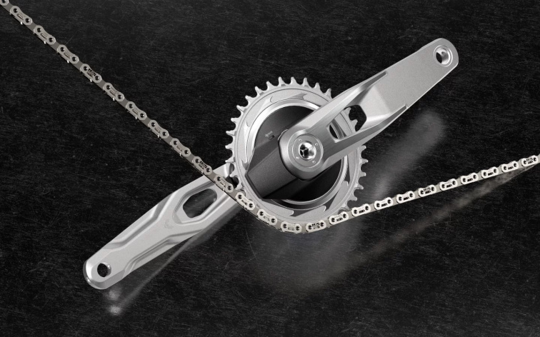 Stříbrné kliky SRAM 1987 Collection s měřičem výkonu a převodníkem T-Type