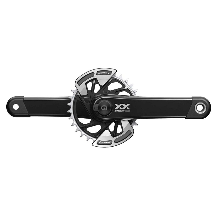 Kliky SRAM XX Eagle s měřičem výkonu Quarq, převodníkem T-Type a chrániči
