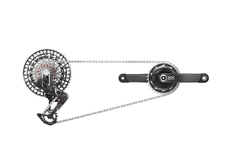 Sada SRAM XX SL Eagle Transmission AXS s měřičem výkonu: kliky, řetěz, kazeta a přehazovačka