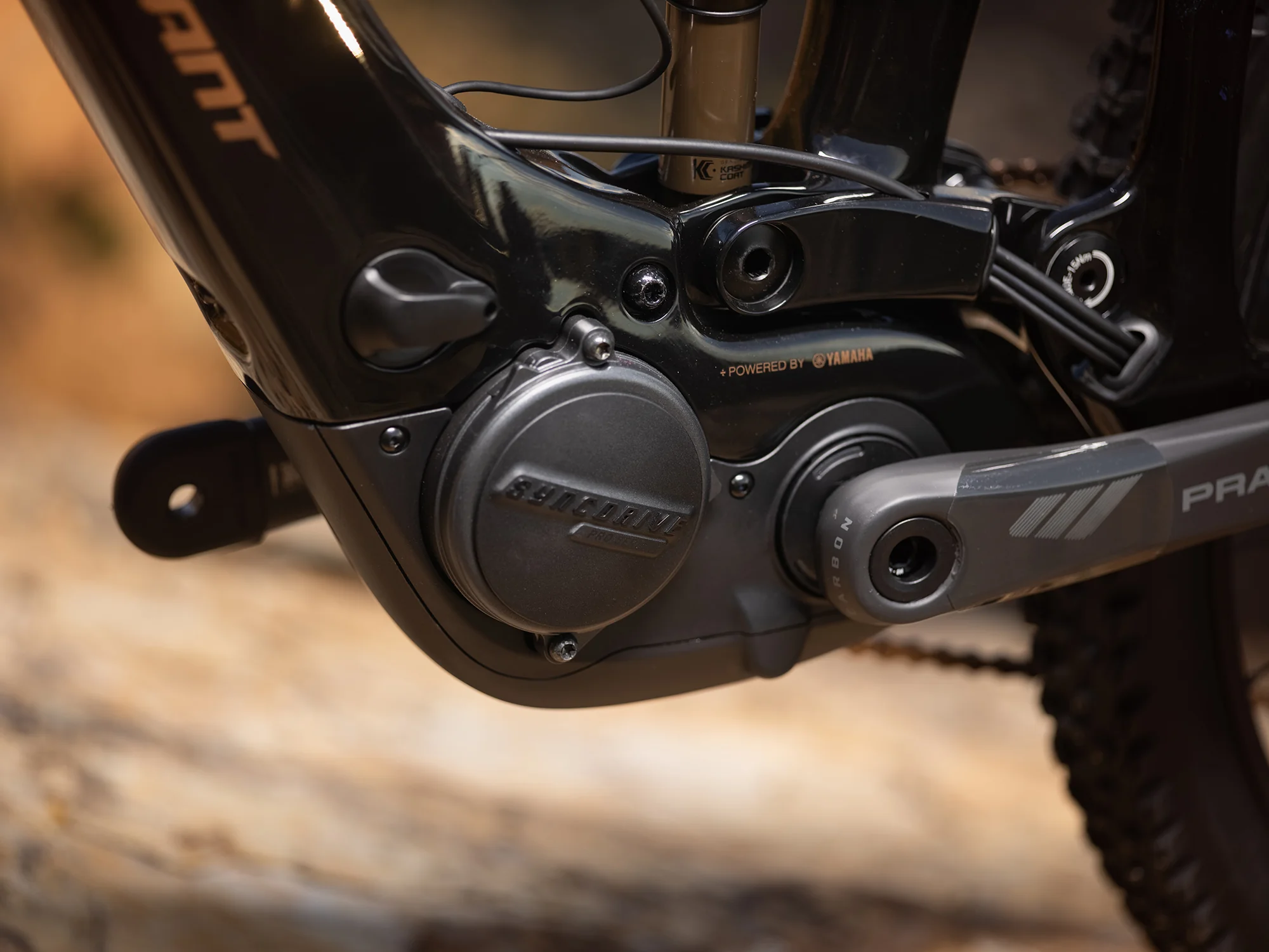 Motor SyncDrive Pro 2 a kliky Praxis na elektrokole Giant Trance X Advanced E+ Elite