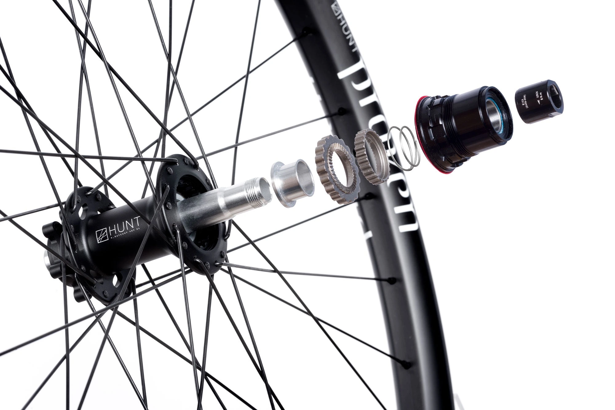 Detail zapletených kol HUNT Proven Carbon Enduro H_Core V3