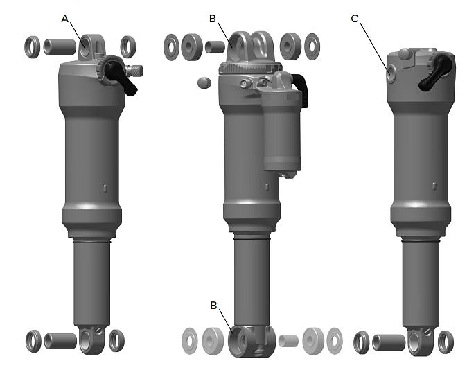 Typy uchycení tlumičů