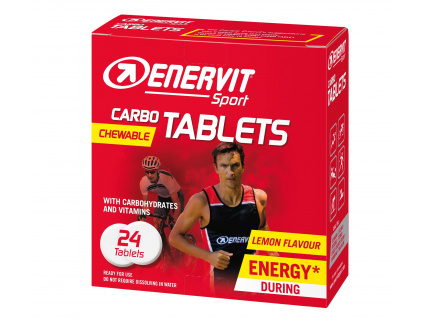 Energetické tablety Enervit Carbo Tablets Citron, 24ks