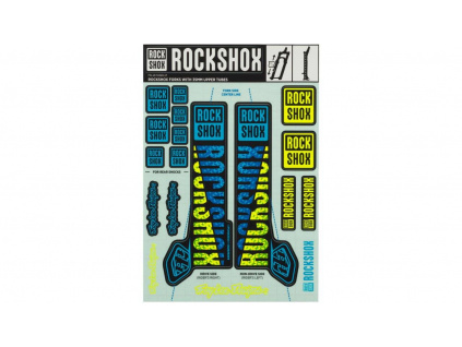 Polepy na vidlici Rock Shox Decal Kit TLD 35mm BLUE/YELLOW
