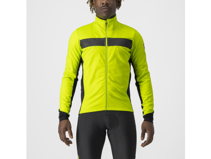 Zimní bunda Castelli Raddoppia 3 Jacket, Electric Lime/black Reflex