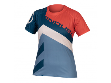 Dámský dres Endura SingleTrack Print Tee LTD, Granátové jablko