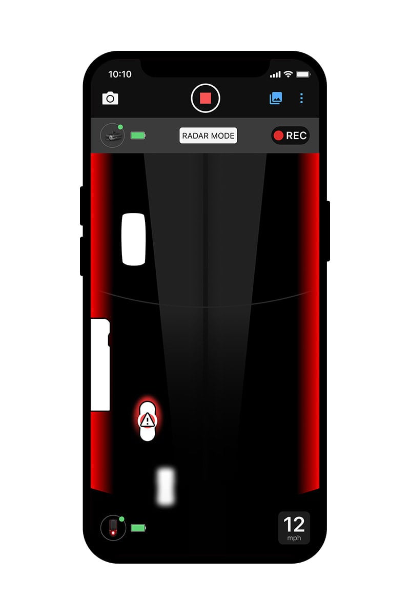 Různé režimy svícení Garmin Varia RearVue 820