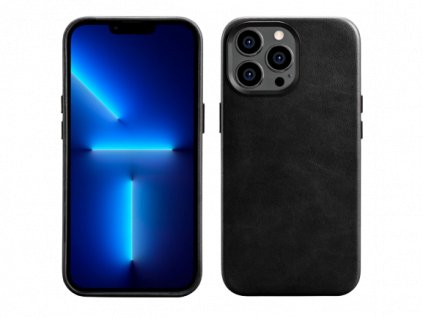 ICARER Zadní kryt iCarer Oil Wax na iPhone 14 Pro Max černý