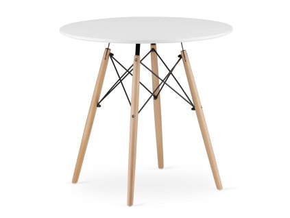 Stůl TODI okrouhlý 80cm - bílý