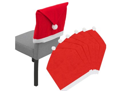 Potah na židli čepice Santa Clause 6 ks