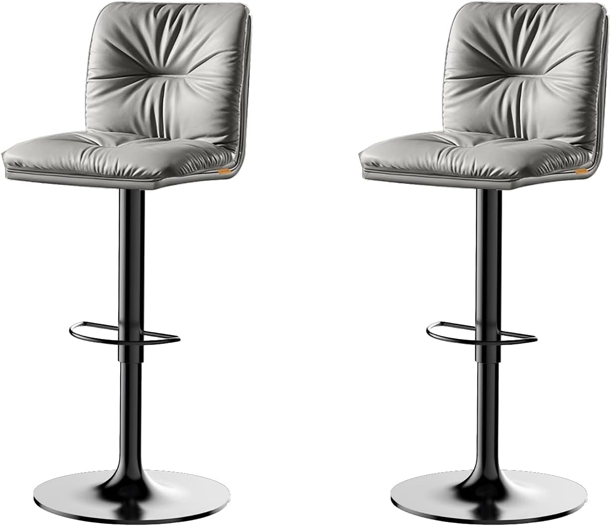 Sada 2 barových židlí s nastavitelnou výškou Barva: Světle šedá