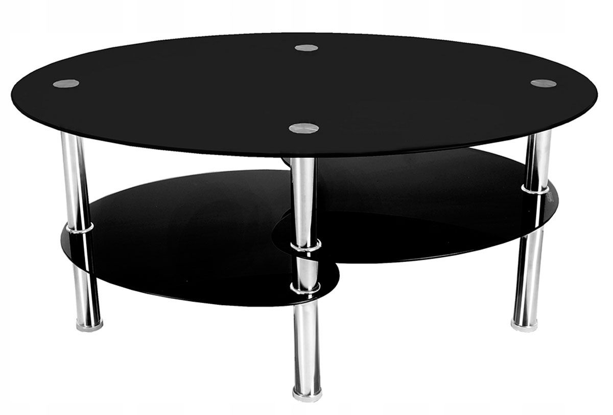 Skleněný konferenční stolek černý