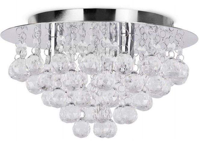 Křišťálová stropní lampa Plafon Glamour