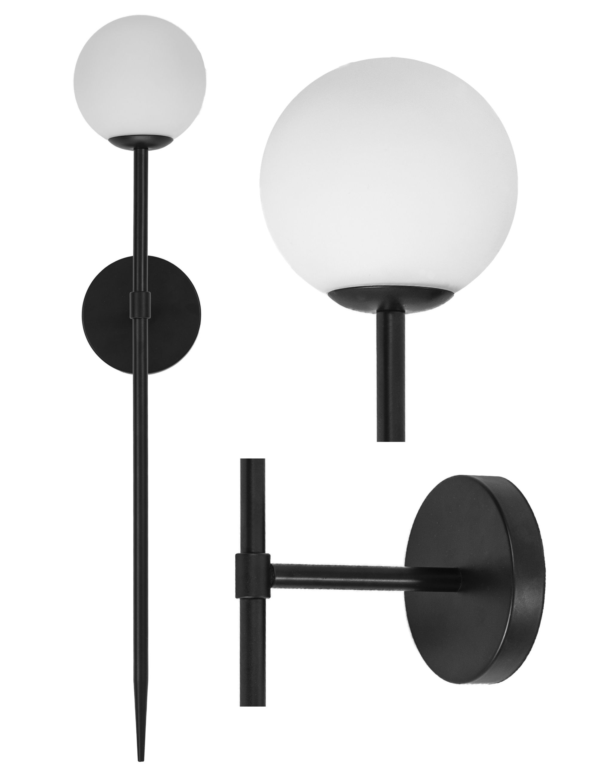 Levně Moderní lampa Sconce černá 75cm APP579-1W