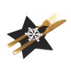 Vánoční obal na příbory 6 ks Star Black