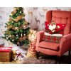 Vánoční povlak na polštář 40x40 RED YX021