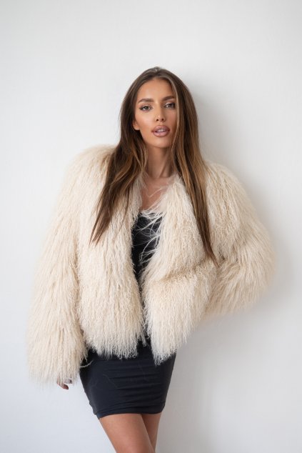 Mongolian Coat Classsic 55 - BEIGE