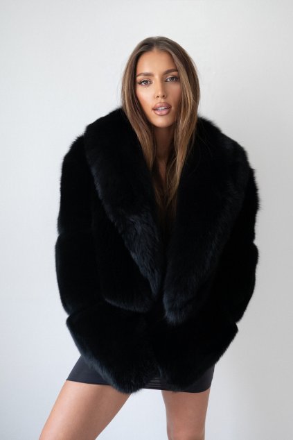 Fur Coat Rose - BLACK