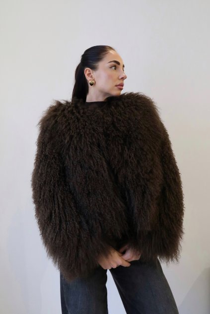 Mongolian Coat Classsic 55 - CHOCOLATE