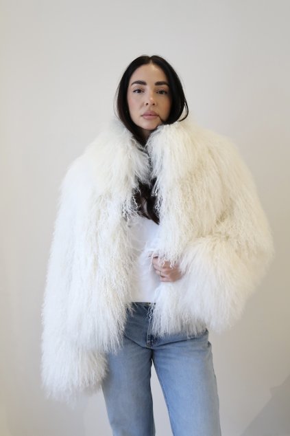 Mongolian Coat Chic 55 - WHITE