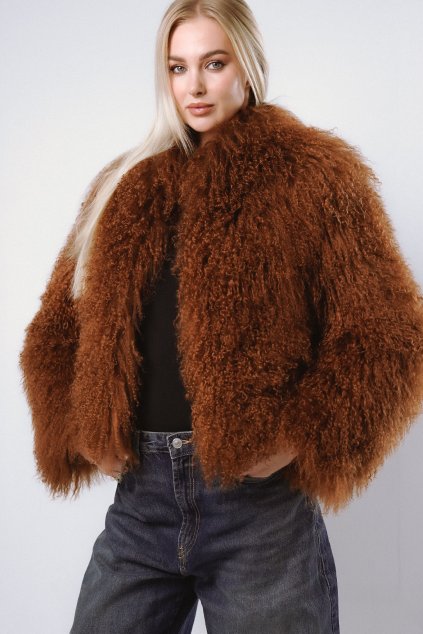 Mongolie Coat Chic 55 - CINNAMON