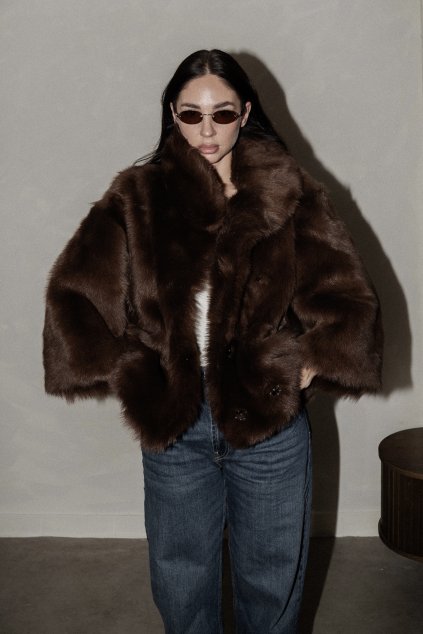 Toscana Shearling Jacket Rose - WALNUT BROWN