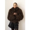 Mongolian Coat Chic 55 - CHOCOLATE BROWN