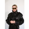 Kožený trenchcoat Magnolia - BLACK