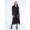 Kožený trenchcoat Magnolia - BLACK