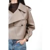 Sofi Leather Jacket - STONE