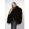 Mongolian Coat Chic 55 - BLACK