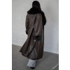 Leather Coat Boheme - DARK BROWN