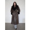 Leather Coat Boheme - DARK BROWN
