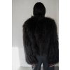 Knitted Fur Jacket - DARK GREY