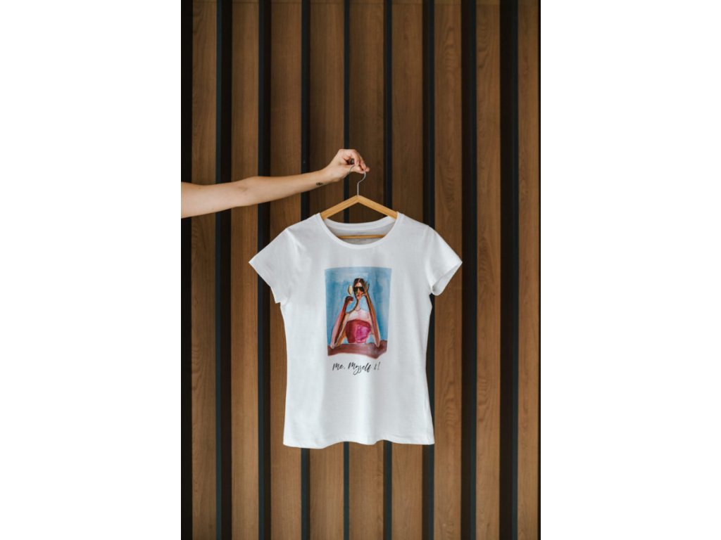 Dámské tričko z bio bavlny „Me, Myself & I“  velikost M
