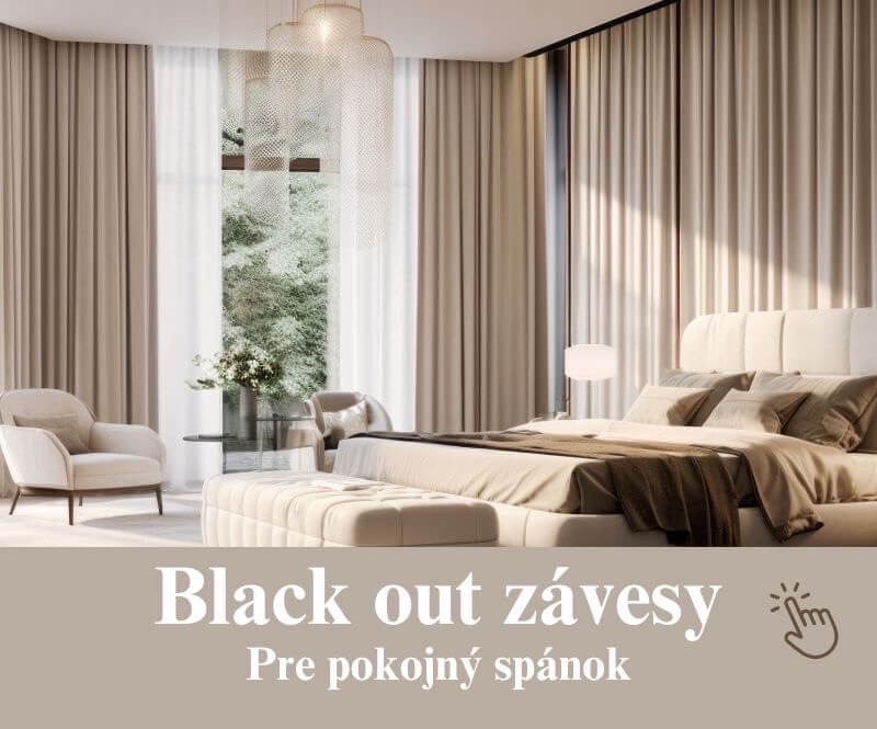 Zatemňovacie závesy pre pokojný spánok v peknej spálni. Ušijeme na mieru vo finetextil.