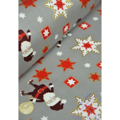 0242.2 vianocna bavlnena latka seda santa