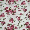 Bavlnená látka biela - Ruže