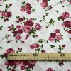 Bavlnená látka biela - Ruže