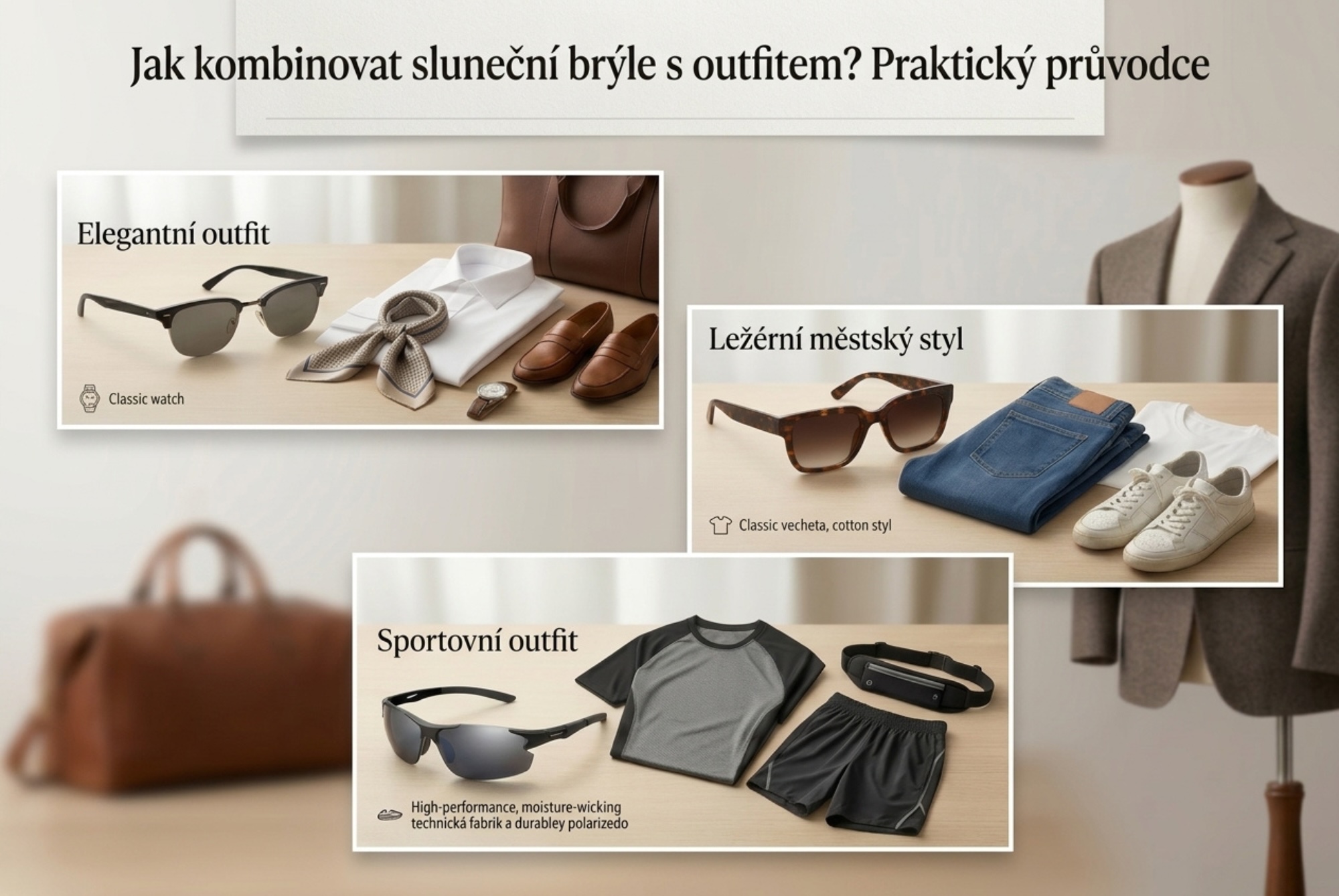 Jak kombinovat sluneční brýle s outfitem?