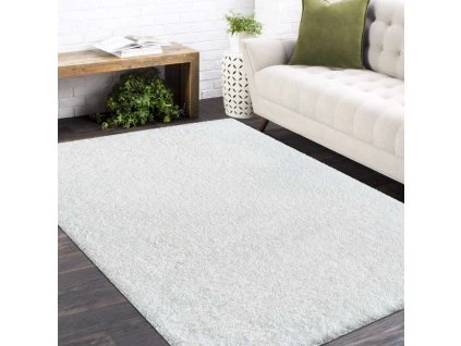 dywan kamel typu shaggy nowoczesny bialy sof