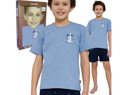 CORNETTE chlapcenske pyzamo bavlna 790 127 PACIFIC modra jachta 146 152
