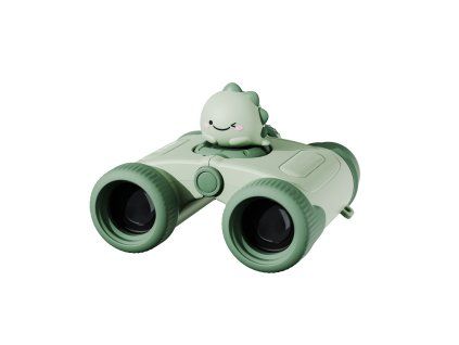 The Zoofamily Packshot Kids Binoculars Dino Green Zoo Eyes Front Side View 3