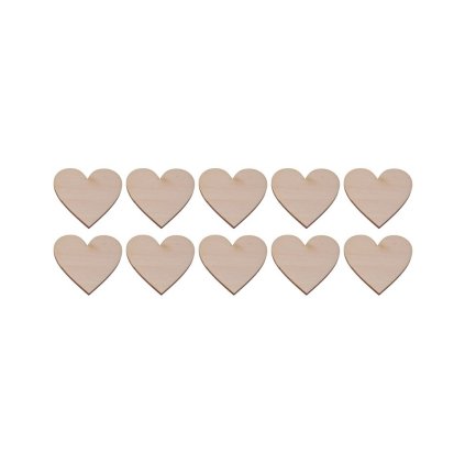drewniane serce 4x4 cm 10 szt