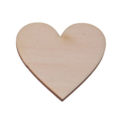 drewniane serce 4x4 cm 1 szt
