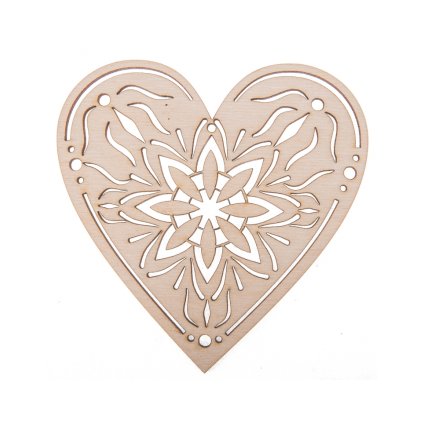 drewniane serce azur 1 10x10cm zawieszka