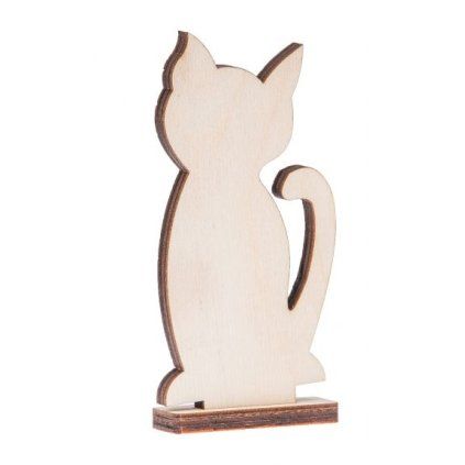 drewniany kot 10 cm